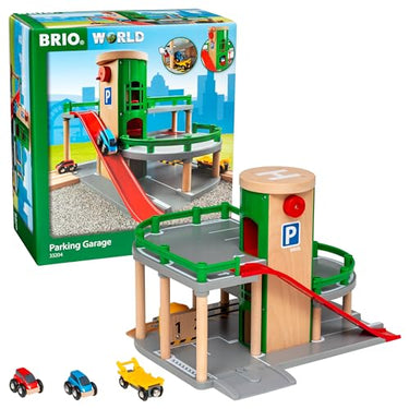 BRIO World 33204 - Parkhaus, Straßen & Schienen - Eisenbahnzubehör Holzeisenbahn - Empfohlen für Kinder ab 3 Jahren im Sale
